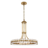 Clover 8 Light Aged Brass Chandelier CLO-8898-AG