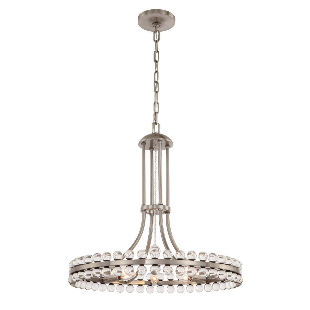 Clover 8 Light Aged Brass Chandelier CLO-8898-AG