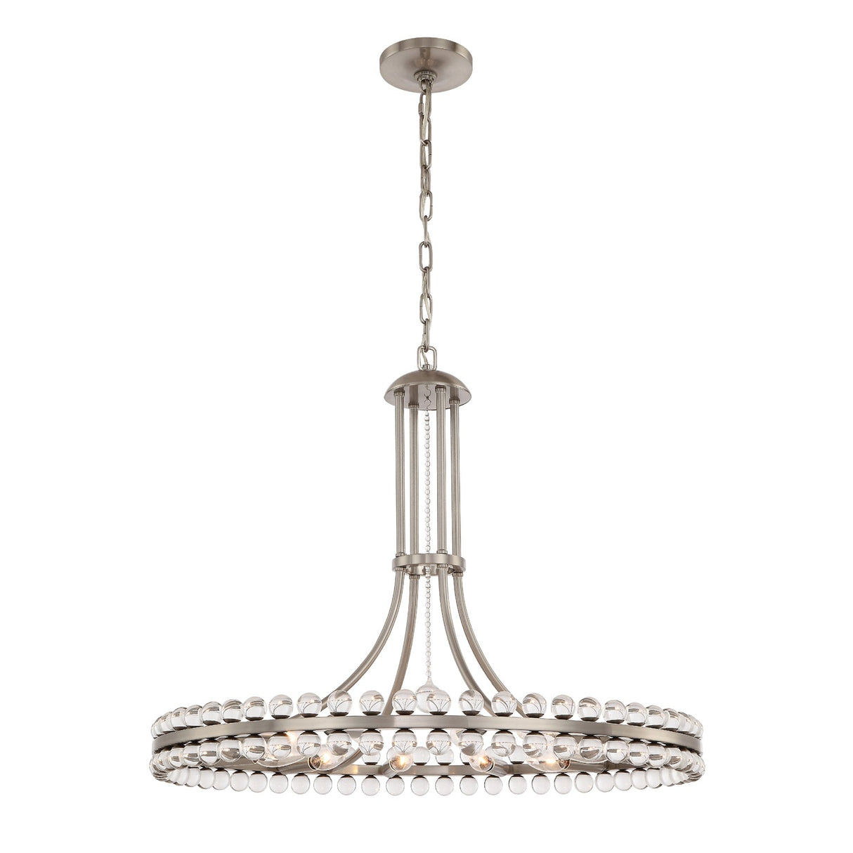 Clover 12 Light Brushed Nickel Chandelier CLO-8899-BN