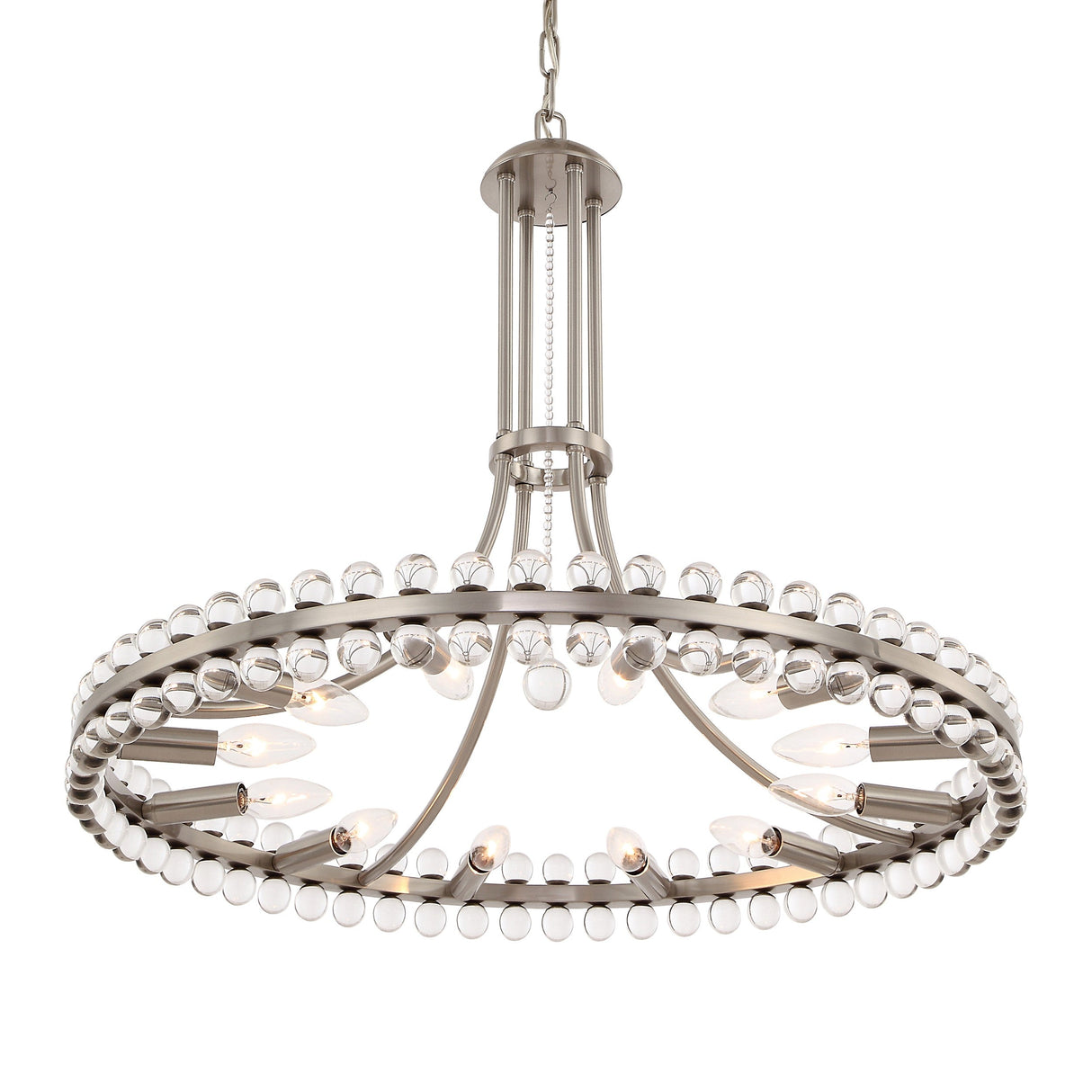 Clover 12 Light Aged Brass Chandelier CLO-8899-AG