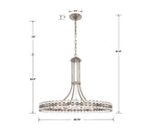 Clover 12 Light Aged Brass Chandelier CLO-8899-AG