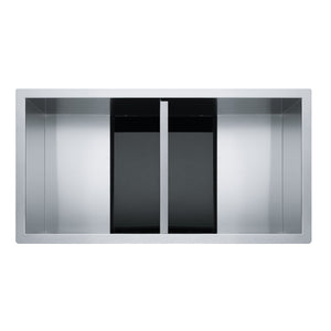 FRANKE CLV120-33 Crystal 32.5-in. x 19.0-in. 16 Gauge Stainless Steel Undermount Double Bowl Kitchen Sink - CLV120-33 In Diamond