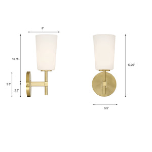 Colton 1 Light Aged Brass Bathroom Vanity COL-101-AG