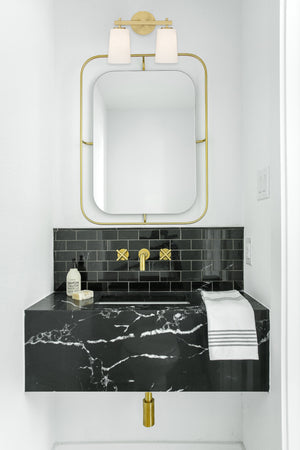 Colton 2 Light Aged Brass Bathroom Vanity COL-102-AG