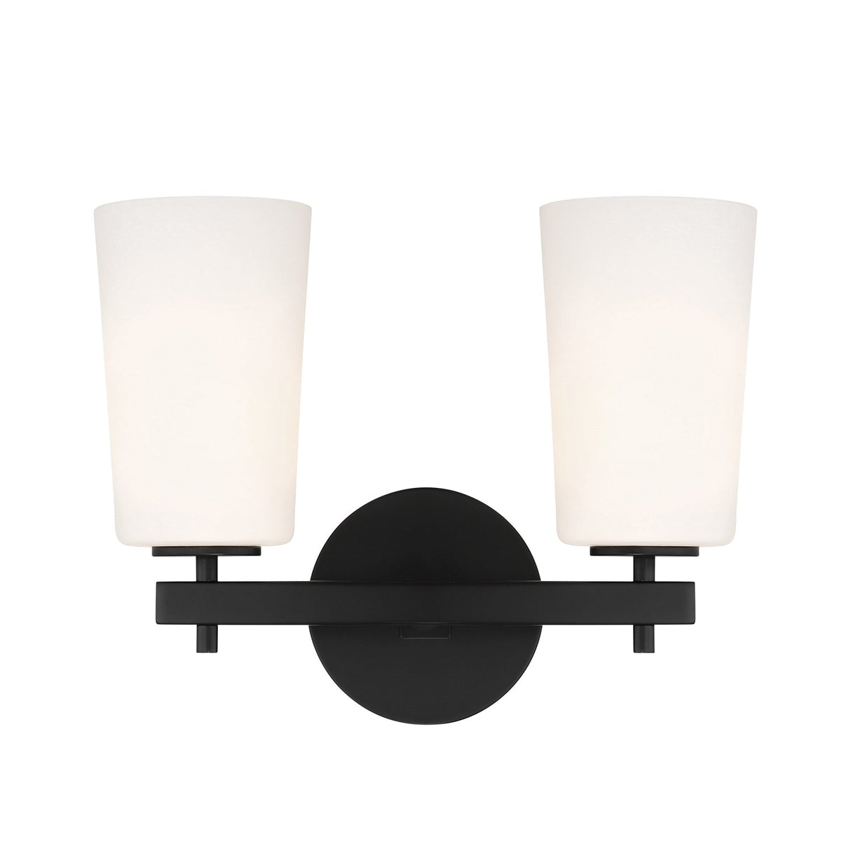 Colton 2 Light Black Bathroom Vanity COL-102-BK