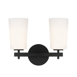 Colton 2 Light Black Bathroom Vanity COL-102-BK