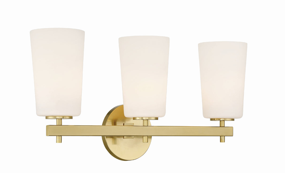 Colton 3 Light Aged Brass Bathroom Vanity COL-103-AG