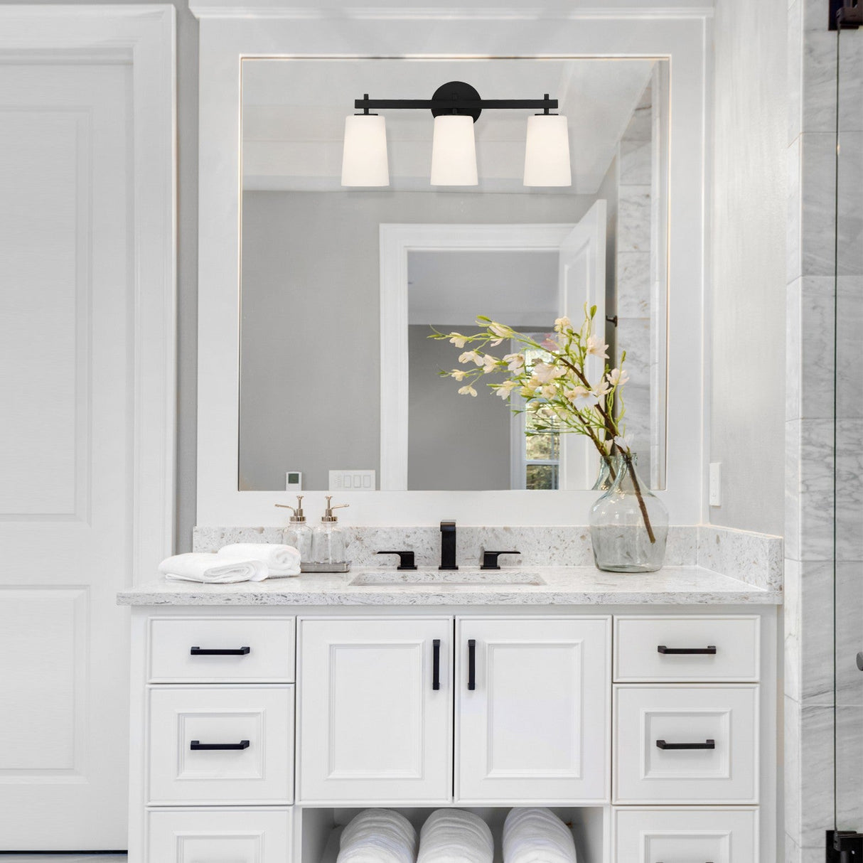 Colton 3 Light Aged Brass Bathroom Vanity COL-103-AG