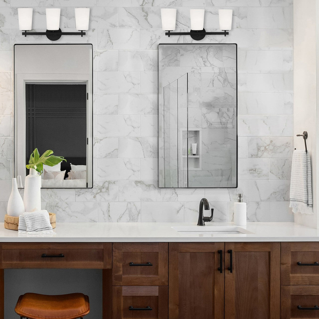 Colton 3 Light Aged Brass Bathroom Vanity COL-103-AG