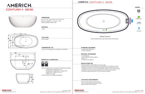 Americh CO6636T2-WH Contura II 6636 - Tub Only - White