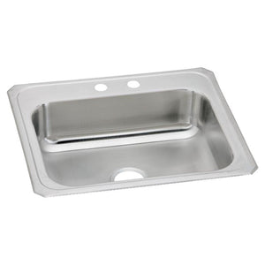 Elkay CR25222 Celebrity Stainless Steel, 25" x 22" x 7", 2-Hole Single Bowl Drop-in Sink