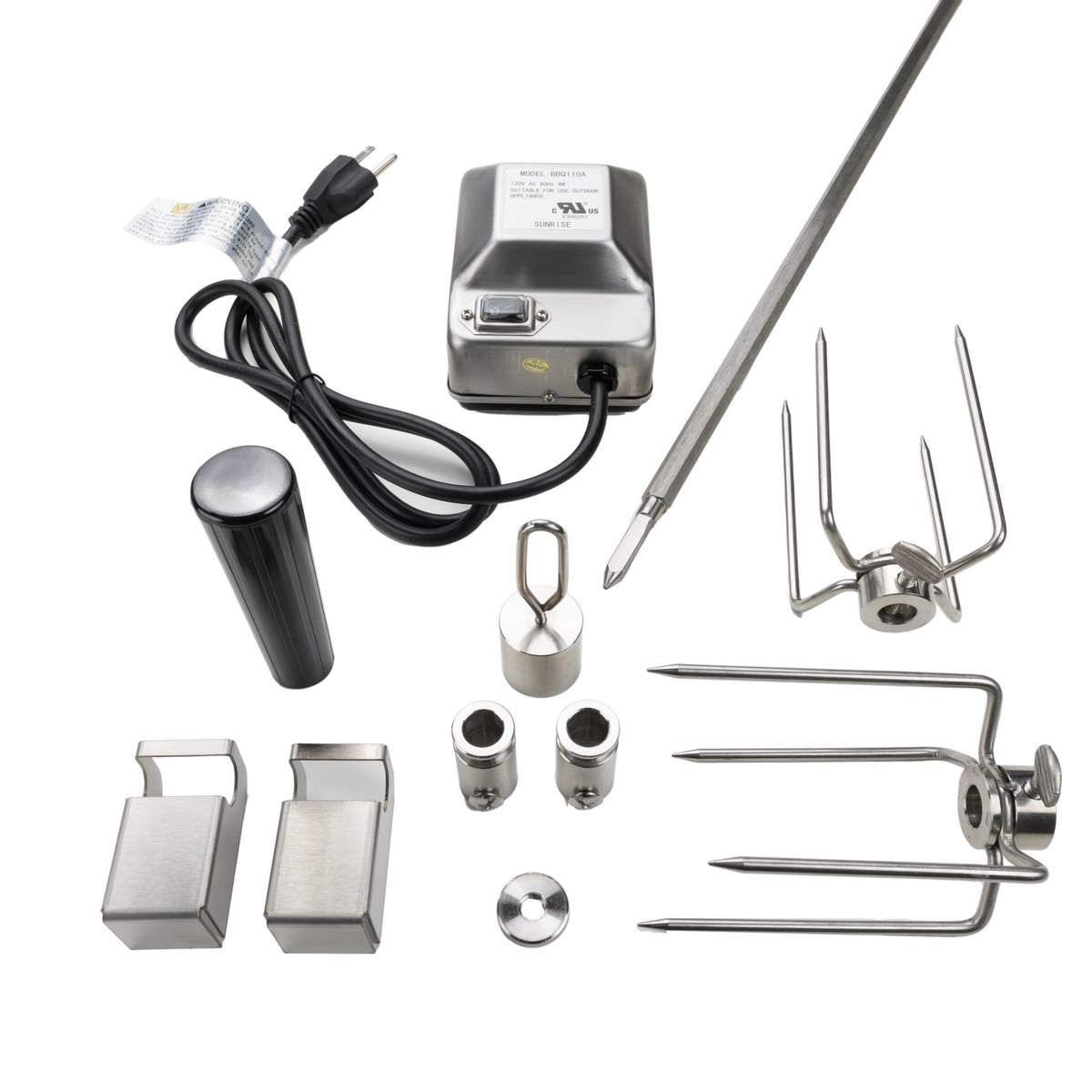 Coyote C3ROT30 Rotisserie Kit for 28" Grill, Stainless Steel