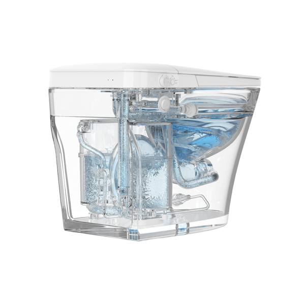 ICERA CS-15 Non-Electric Tankless Toilet (includes seat and bowl) White CS-15.01