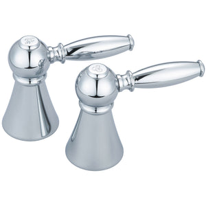 Central Brass CS-19002H Lever Handle-Hot in Polished Chrome