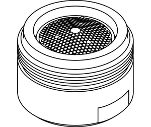 Central Brass CS-49009 13/16"-27 Male Thread 0.5 GPM Spray Pattern Aerator in Polished Chrome