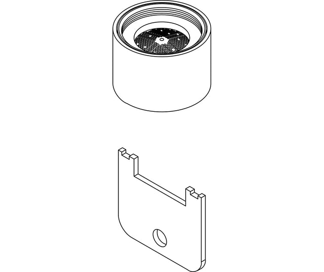 Central Brass CS-49015 13/16"-27 Male Thread Vandal Proof 1.5 GPM Laminar Aerator in Polished Chrome
