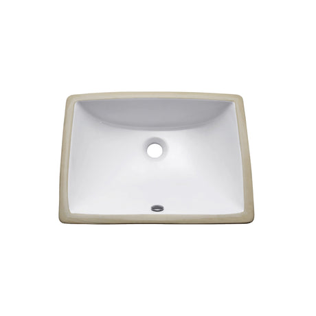 18 in. Undermount Rectangular Vitreous China Sink in White