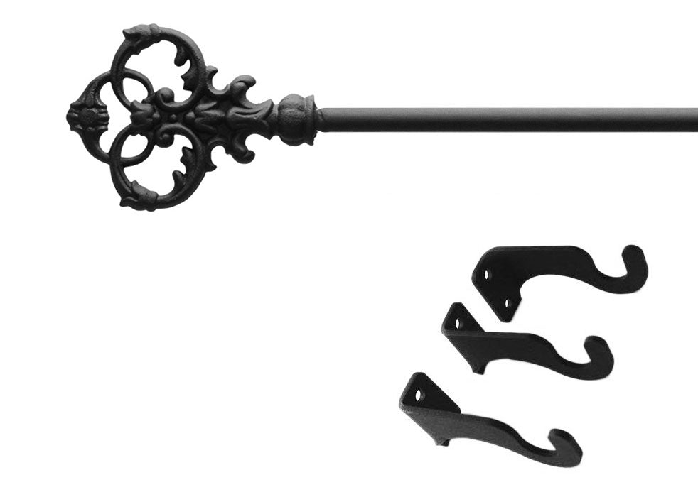 Victorian Curtain Rod Med (Hardware is INCLUDED)