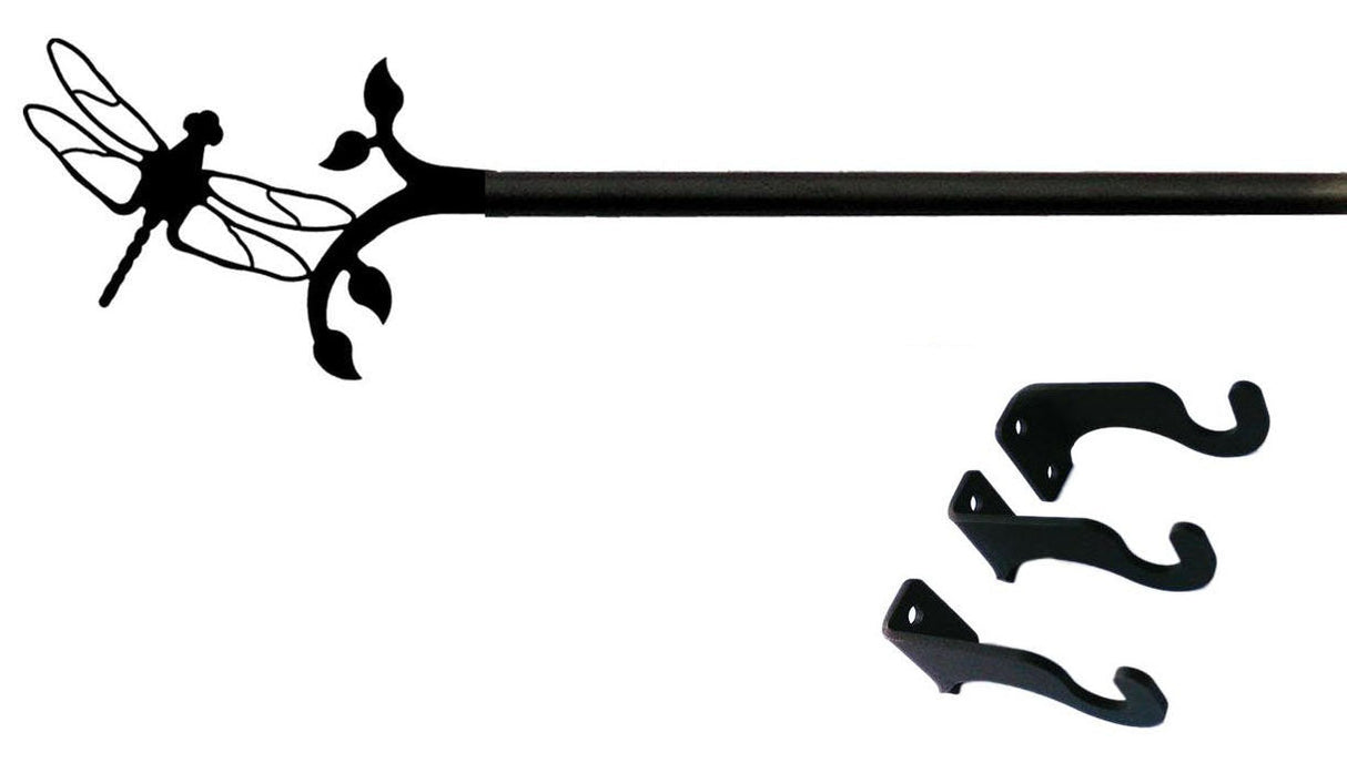 Dragonfly Curtain Rod Med (Hardware is INCLUDED)