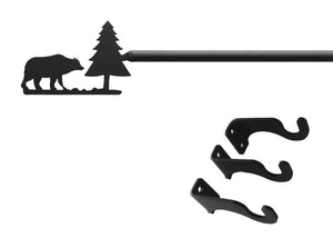 Bear Pine Curtain Rod Med (Hardware is INCLUDED)