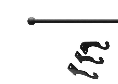 Ball Curtain Rod Med (Hardware is INCLUDED)