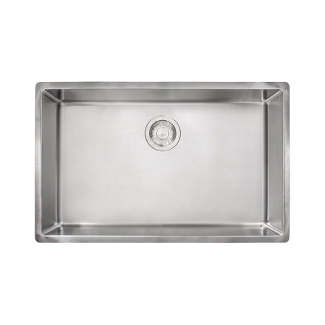 FRANKE CUX11027 Cube 28.5-in. x 17.7-in. 18 Gauge Stainless Steel Undermount Single Bowl Kitchen Sink - CUX11027 In Pearl