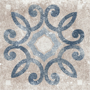 Marazzi Creativo Lucca Blue Deco A 12x12 Matte Floor Tile Deco