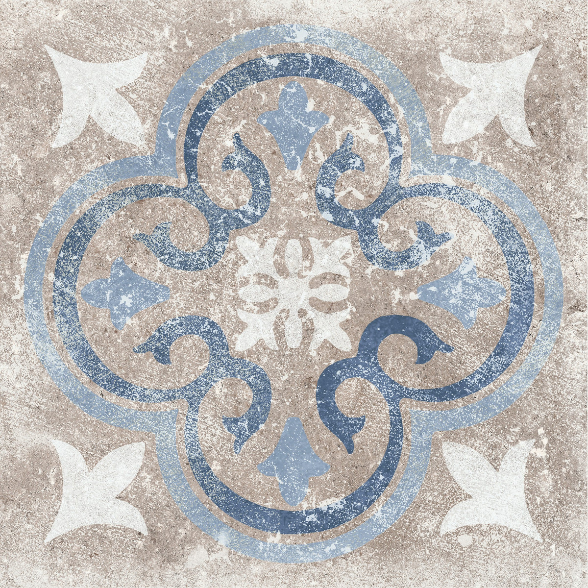 Marazzi Creativo Siena Blue Deco B 12x12 Matte Floor Tile Deco