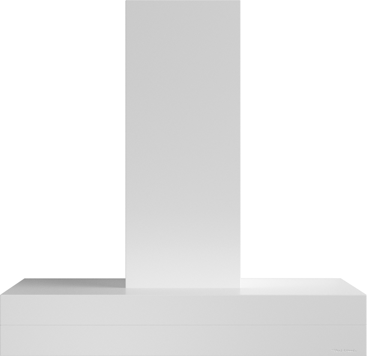 Vent-A-Hood CWEH6-K30 WH 30" 250 CFM Contemporary Wall Mount Range Hood with Low-Profile Blower (V-Line), White