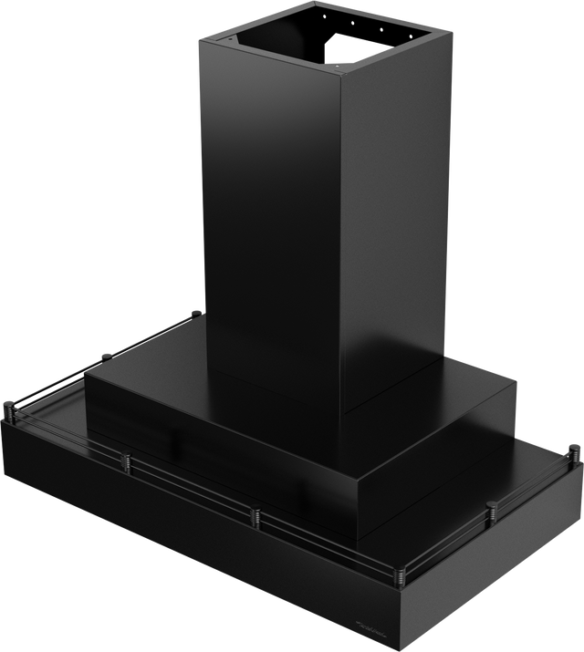 Vent-A-Hood CWLH9-460 BC 60" 1200 CFM Contemporary Wall Mount Range Hood with Double Rectangle, Magic Lung Blower, Black Carbide