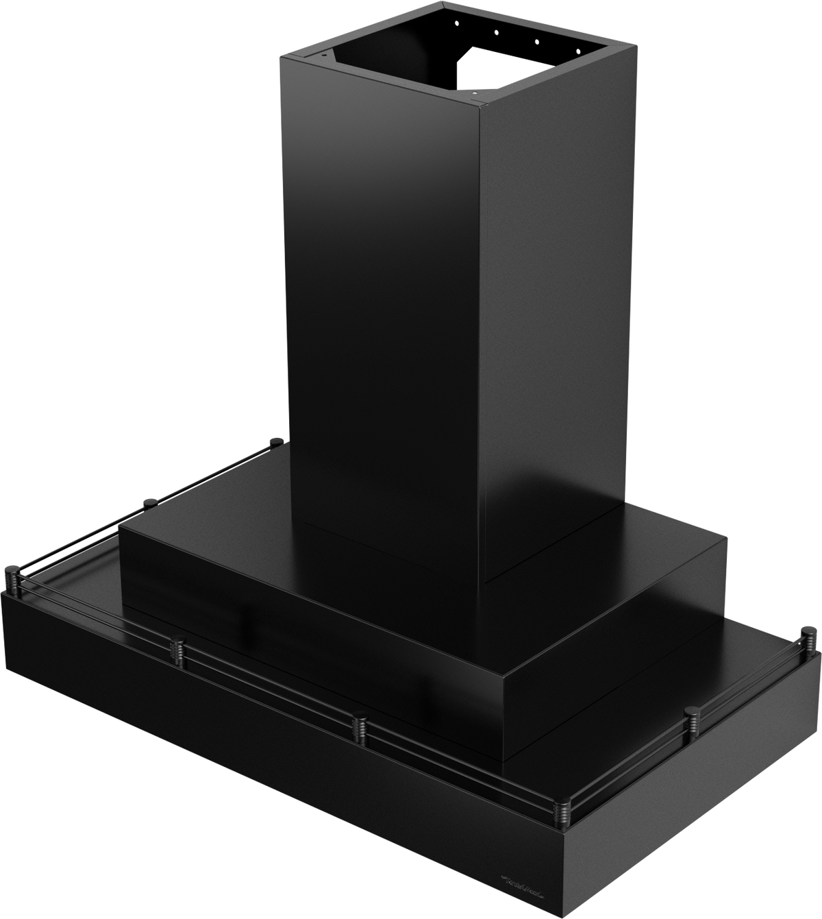 Vent-A-Hood CWLH9-466 BC 66" 1200 CFM Contemporary Wall Mount Range Hood with Double Rectangle, Magic Lung Blower, Black Carbide
