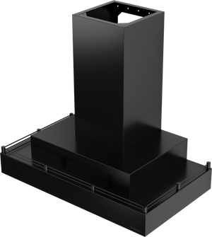 Vent-A-Hood CWLH9-360 BL 60" 900 CFM Contemporary Wall Mount Range Hood with Double Rectangle, Magic Lung Blower, Black Satin