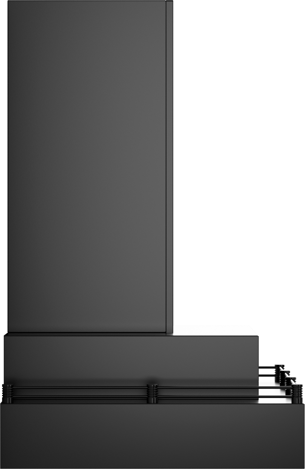 Vent-A-Hood CWLH9-136 BL 36" 300 CFM Contemporary Wall Mount Range Hood with Double Rectangle, Magic Lung Blower, Black Satin