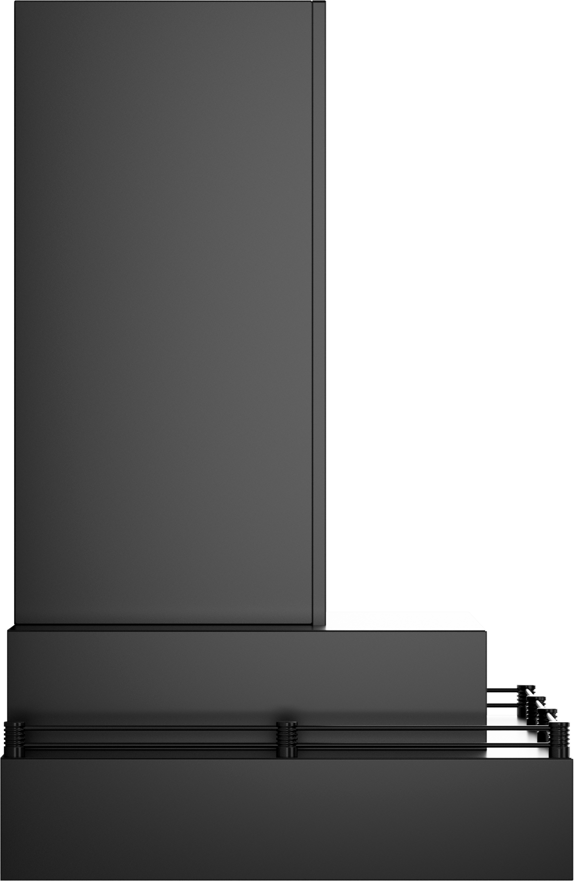 Vent-A-Hood CWLH9-354 GS 54" 900 CFM Contemporary Wall Mount Range Hood with Double Rectangle, Magic Lung Blower, Gunsmoke