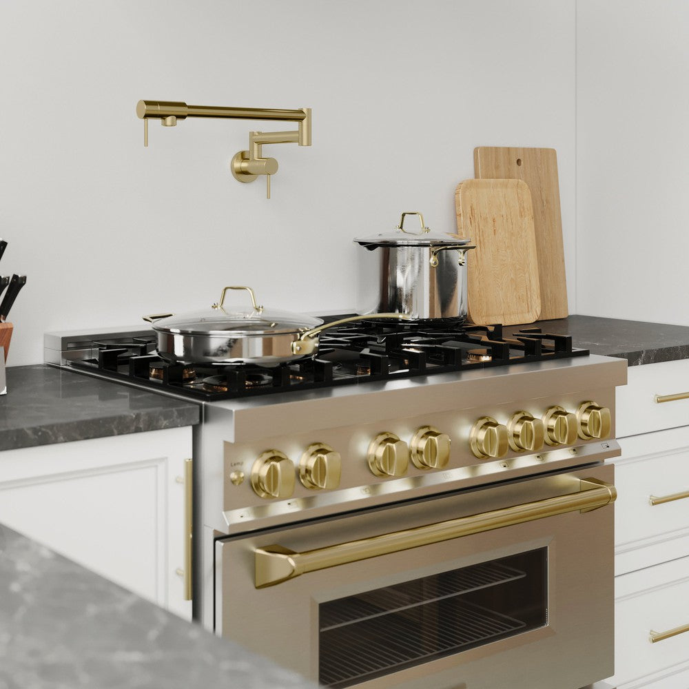 ZLINE Gemini Pot Filler in Champagne Bronze (GEM-FPF-CB)