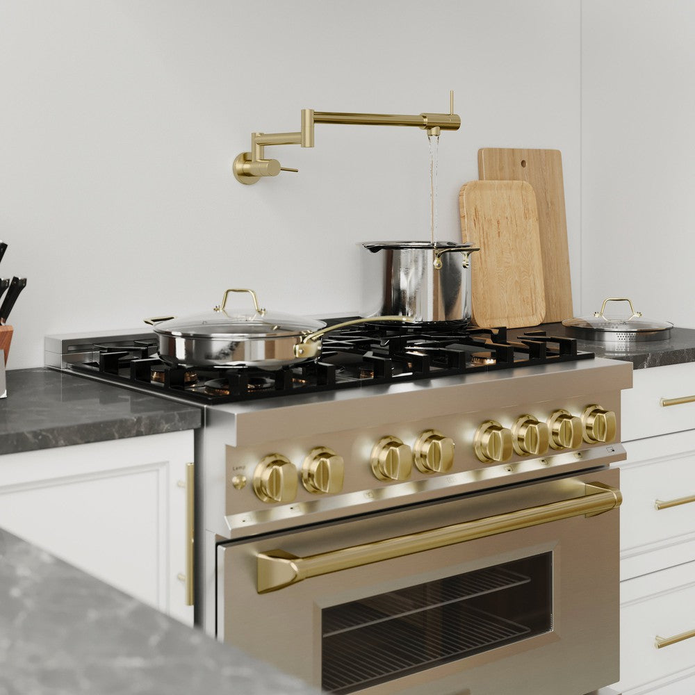 ZLINE Gemini Pot Filler in Champagne Bronze (GEM-FPF-CB)