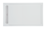 Americh C6036EL-WH 60" x 36" End Drain Left DS Base w/Channel Drain - White