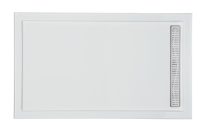 Americh C6036ER-WH 60" x 36" End Drain Right DS Base w/Channel Drain - White