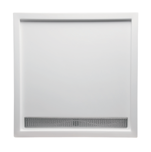 Americh C4242DT-BI 42" x 42" Double Threshold DS Base w/Channel Drain - Biscuit