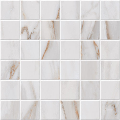 Roca Tile Usa Inc Elegant Ideas 2X2 Calacata Gold Mosaic Matte Porcelain Tile  13X13 Sheet - 1 Sheet = 1.19 Sf  - Fcgppr8171