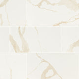 Eden calacatta 12 in x 24 in matte NEDECAL1224 porcelain floor and wall tile product shot wall view #Size_12"x24"