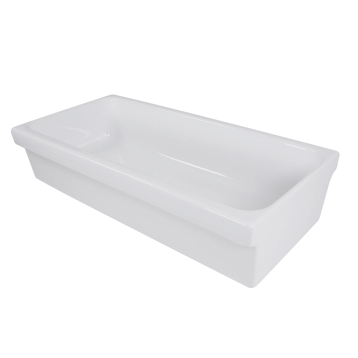 Nantucket Sinks 35.5 Inch Rectangular Italian Fireclay Vessel Sink