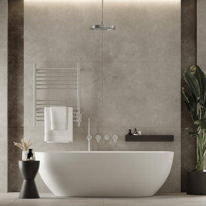 Amba Products Cape Model Cape2332 Straight 12-Bar Hardwired & Plug-in Combo Towel Warmer - 4.625 x 23.875 x 31.5 in. - Brushed Finish