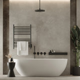 Amba Products Cape Model Cape2332 Straight 12-Bar Hardwired & Plug-in Combo Towel Warmer - 4.625 x 23.875 x 31.5 in. - Matte Black Finish