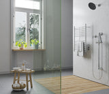 Amba Products Cape Model Cape2332 Straight 12-Bar Hardwired & Plug-in Combo Towel Warmer - 4.625 x 23.875 x 31.5 in. - Polished Finish