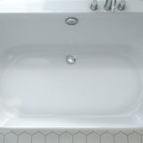DreamLine Caribbean 66 in. L x 23 in. H White Acrylic Freestanding Bathtub