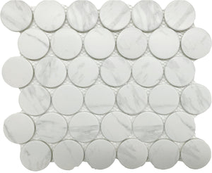 Roca Tile Usa Inc United States Ceramic Tile Cc Mosaics Plus+ Ii Matte Carrara 2 Inch Dot Porcelain Mosaics. Ufcc166-12Mt 1 Sheet = .87 Sq. Ft.