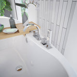 DreamLine Caspian 60 in. L x 27 in. H White Acrylic Freestanding Bathtub