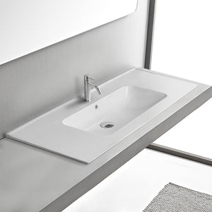 Drop In Bathroom Sink, Modern, With Counter Space
