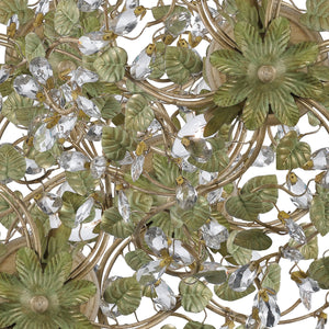 Josie 5 Light Champagne Green Tea Semi Flush Mount 4840-CT